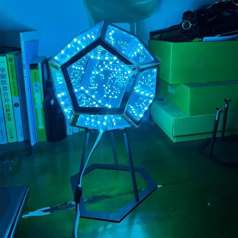 Infinite Dodecahedron Color Art Light