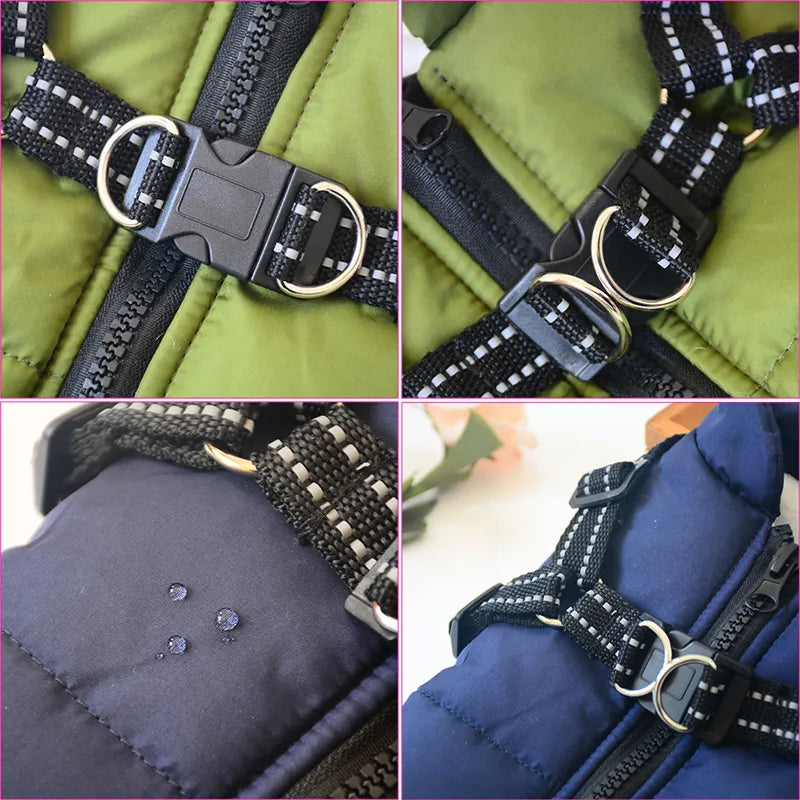 Winter Pet Dog Jacket With Harness